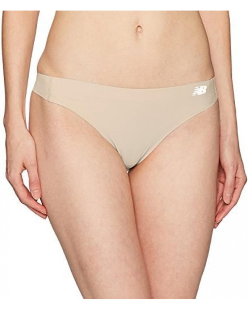 Women's Hybrid Soft Jersey mesh Panels Thong Underwear (Pack of 1) Nude $7.88 Underwear