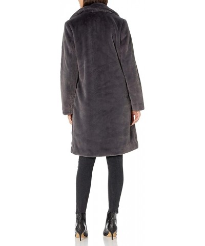 Women's Kiara Loose-Fit Long Faux Fur Coat Graphite $47.82 Coats