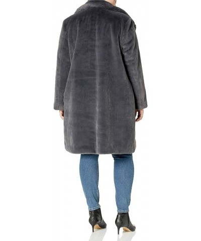 Women's Kiara Loose-Fit Long Faux Fur Coat Graphite $47.82 Coats