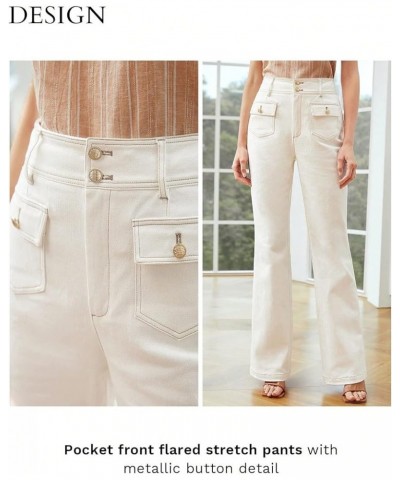 Women's Jeans Contrast Stitch Bootcut Jeans Jeans (Color : White, Size : Small) X-Small White $34.34 Jeans