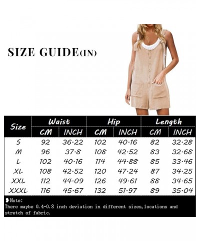 Women's Jumpers Summer Casual Loose Fitting Retro Solid Color Shoulder Strap Button Pocket Jumpsuit 2023, S-3XL B-beige $8.39...