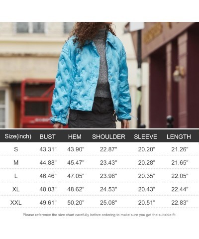 Women's Winter Goose Down Parka Coats: Womens Silk Puffer Jacket Warm Fall Jackets Outdoor Overcoat with Pockets Light Blue $...