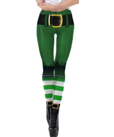 Women's St. Patrick's Day Printed Ankle Elastic Stretchy Capri Leggings Skinny Pants … B-saint Patrick's Day-10 $12.17 Leggings