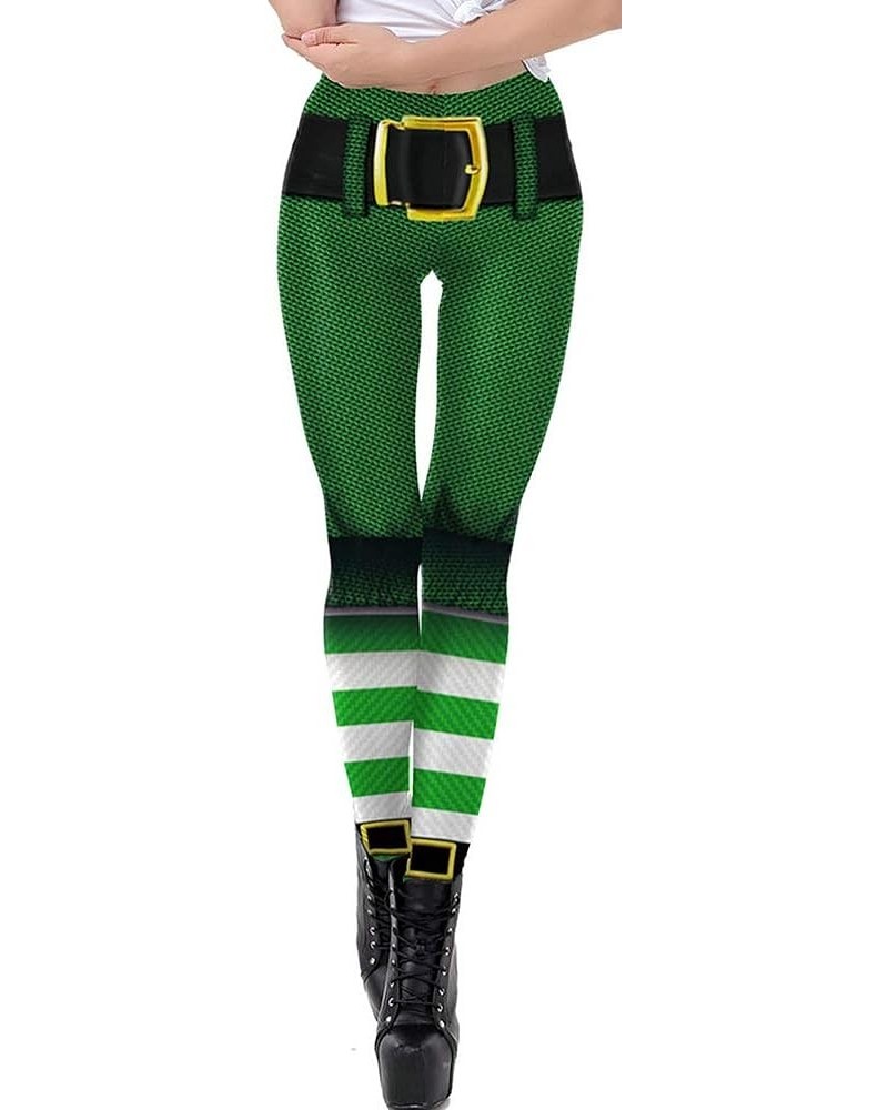 Women's St. Patrick's Day Printed Ankle Elastic Stretchy Capri Leggings Skinny Pants … B-saint Patrick's Day-10 $12.17 Leggings