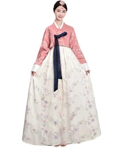 Women Hanbok Dress Korean Traditional Hanbok Korean Traditional Clothes Korean National Costumes Red White $26.80 Dresses