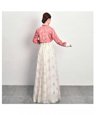 Women Hanbok Dress Korean Traditional Hanbok Korean Traditional Clothes Korean National Costumes Red White $26.80 Dresses