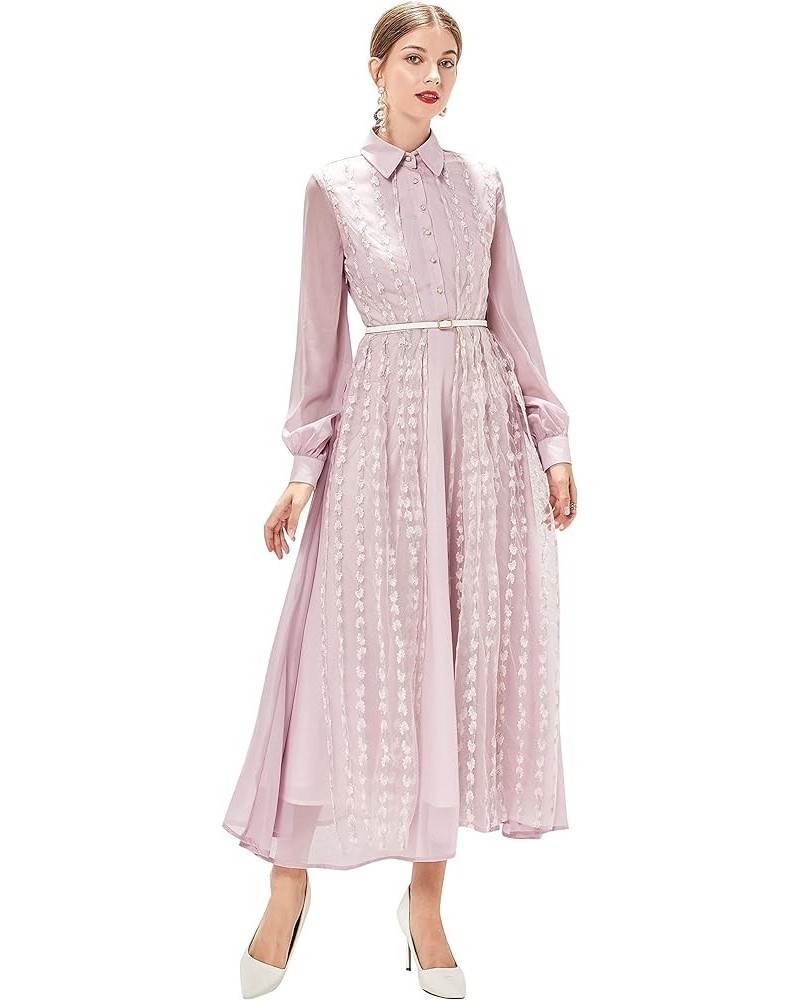 Women's Lace Floral Cocktail Evening Wedding Guest Party Maxi Dress 22507 Pink $22.13 Dresses