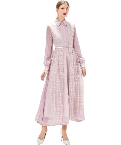 Women's Lace Floral Cocktail Evening Wedding Guest Party Maxi Dress 22507 Pink $22.13 Dresses