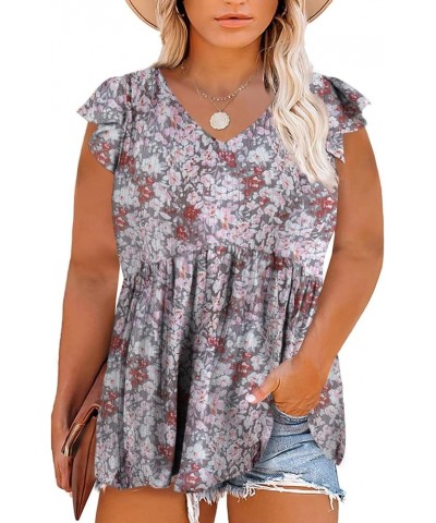 Women Plus Size Boho Floral Printed Tops Casual V Neck Long Sleeve Drawstring Blouses Shirts(1X-5X) Z1 Multicolor $19.46 Blouses