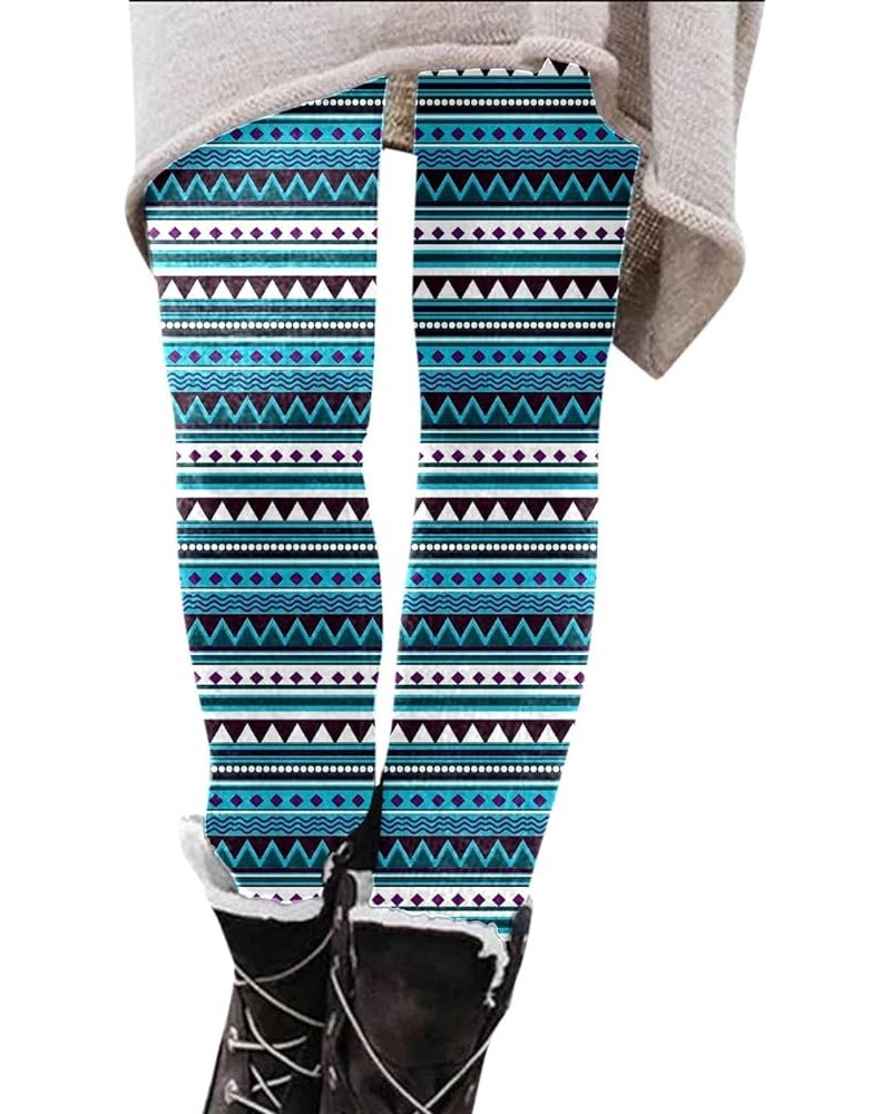 Leggings for Women High Waist Winter Pants Tummy Control Brushed Stretch Graffiti Print Tights Warm Ankle-Length Pant Z6-f $7...