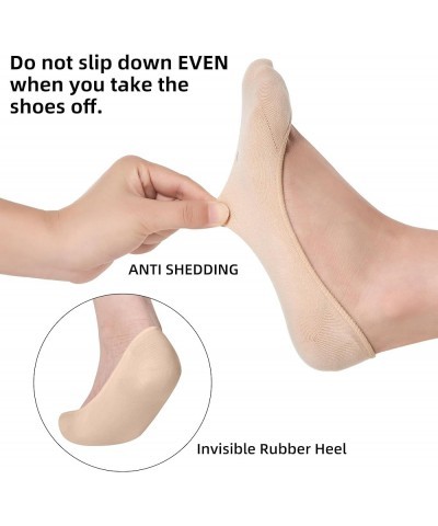 8 Pairs No Show Socks Women's Ultra Low Cut Liner Hidden Invisible Non Slip Cotton Socks for Flats Boat Summer 8 Pairs-nude $...