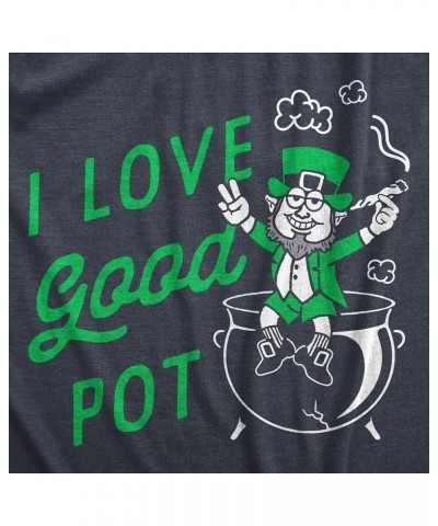 Womens Saint Patricks Day T Shirts for Pubs Funny Drinking Shirts for Women Heather Navy - Love Pot $8.99 T-Shirts