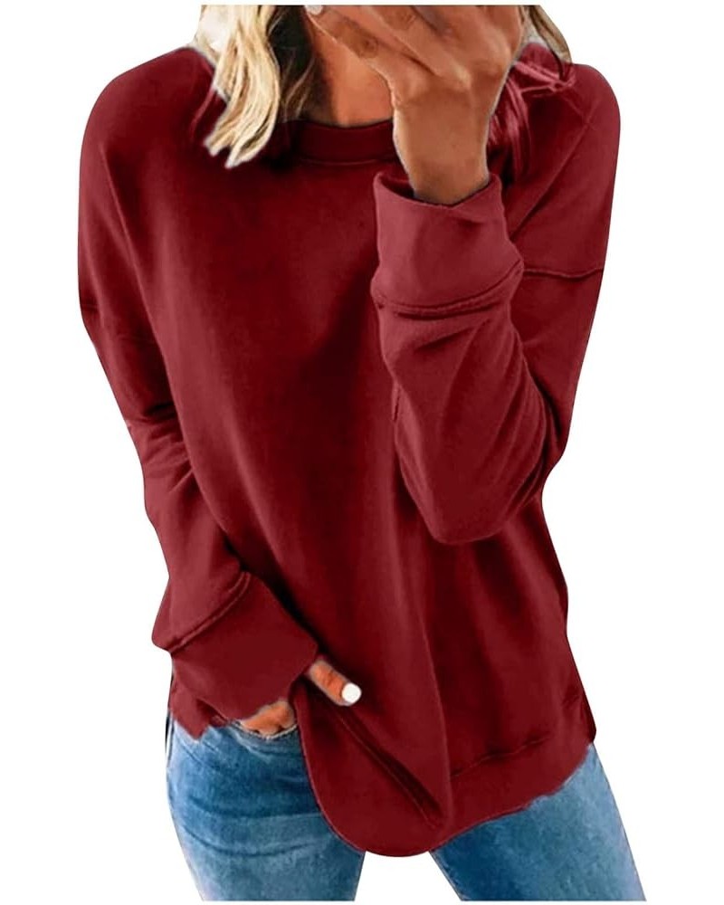 Dressy Tops for Women Summer 2023 Autumn and Winter European and American Loose Large Size Chocolate Blouses for 1-red $7.93 ...