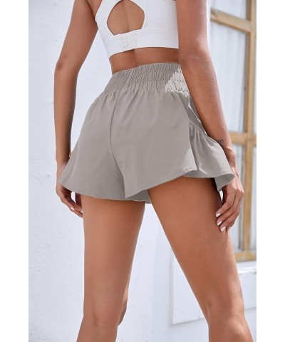 Womens High Waisted Shorts Athletic Running Shorts Workout Gym Quick Dry Flowy Shorts with Pockets Grey48 $12.25 Activewear