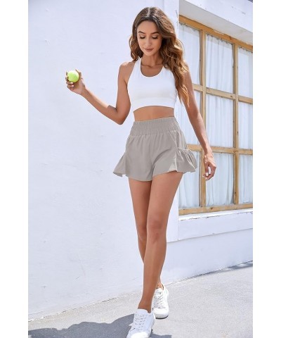 Womens High Waisted Shorts Athletic Running Shorts Workout Gym Quick Dry Flowy Shorts with Pockets Grey48 $12.25 Activewear