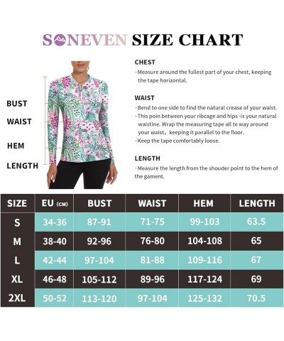 Womens Long Sleeve Golf Shirts Moisture Wicking V Neck Golf Polo Shirts Collarless Tennis Shirts Long Sleeve 4-green Print $1...