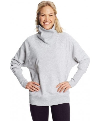 Women's Long Sleeve French Terry Top Heather Gray $12.62 Activewear