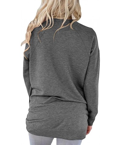 Oversized Tshirts Shirts for Women Long Sleeve Basic Shirt 2023 Teacher Outfit Solid Casual Crew Neck Tops Blouse 02 Gray $6....