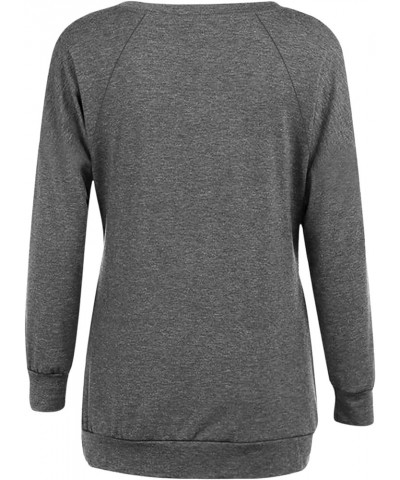 Oversized Tshirts Shirts for Women Long Sleeve Basic Shirt 2023 Teacher Outfit Solid Casual Crew Neck Tops Blouse 02 Gray $6....