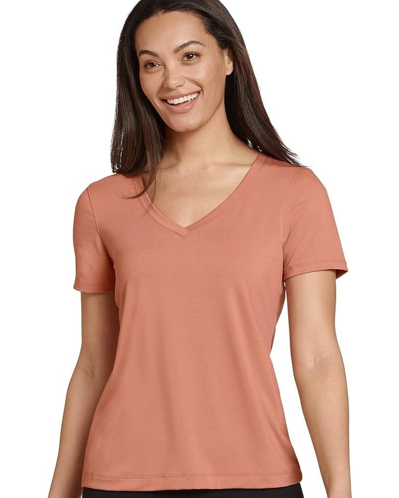 Women's Activewear Everyday V-Neck Tee Rose Gold $6.23 T-Shirts