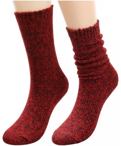 Women's Vintage Knit Cotton Slouch Boot Socks Casual Crew Socks,Thick Knit Wool Socks Gift Socks,Size 5-10,B65 $7.94 Socks