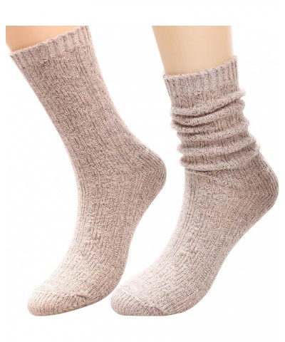 Women's Vintage Knit Cotton Slouch Boot Socks Casual Crew Socks,Thick Knit Wool Socks Gift Socks,Size 5-10,B65 $7.94 Socks