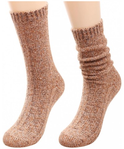 Women's Vintage Knit Cotton Slouch Boot Socks Casual Crew Socks,Thick Knit Wool Socks Gift Socks,Size 5-10,B65 $7.94 Socks