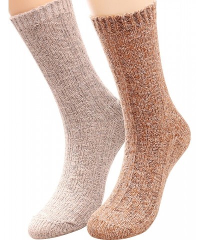 Women's Vintage Knit Cotton Slouch Boot Socks Casual Crew Socks,Thick Knit Wool Socks Gift Socks,Size 5-10,B65 $7.94 Socks