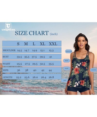 Flowy Tankini Bathing Suits for Women Tummy Control Swimsuits Two Piece Swimwear Tank Top with Boyshorts Deep Green $12.70 Sw...