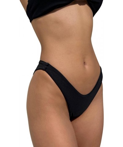 Sculpting Ribbed Bikini Set for Women, Swim Separates Black, Reg Bottom $23.76 Swimsuits