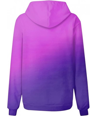 Hoodies For Women, Womens Fashion Casual Crewneck Sweatshirts Graphic Daily Long Sleeve Sweatshirts 4-light Purple $12.71 Hoo...