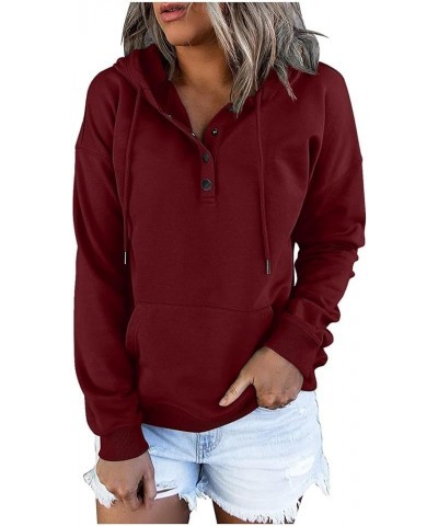 Women's Fall Sweatshirt 2023 Casual Fashion Solid Color Long Sleeve Pullover Hoodies Sweatshirts, S-2XL 1-wine $6.90 Hoodies ...