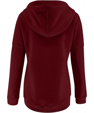 Women's Fall Sweatshirt 2023 Casual Fashion Solid Color Long Sleeve Pullover Hoodies Sweatshirts, S-2XL 1-wine $6.90 Hoodies ...