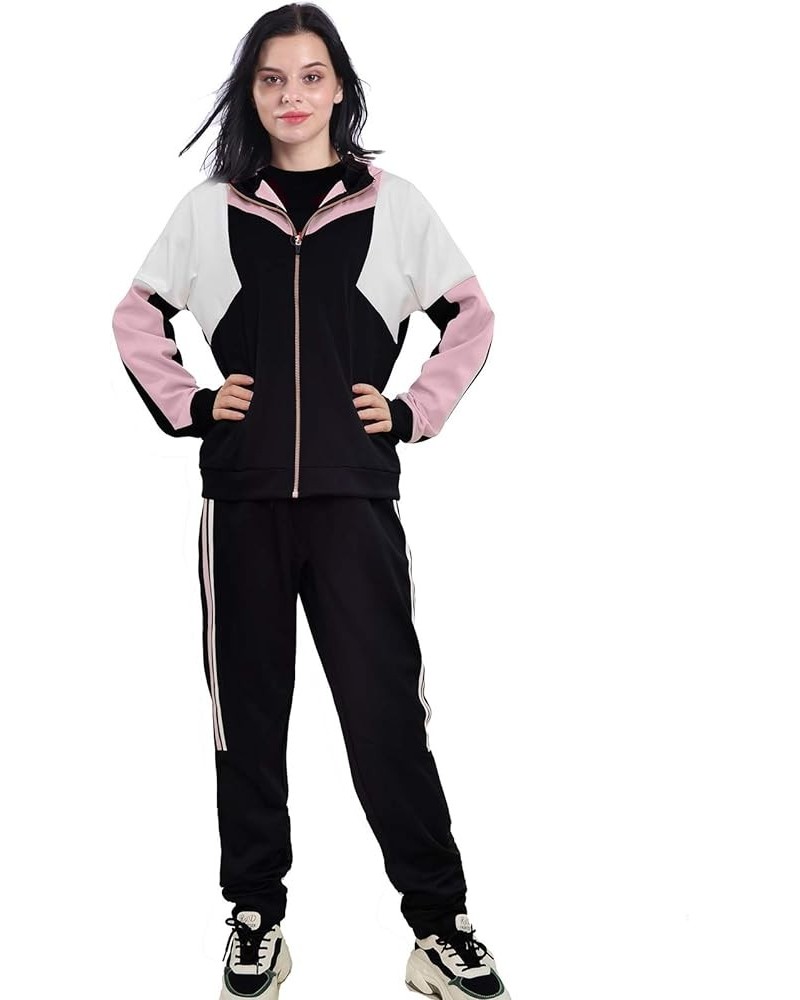 Track Suits for Women Set Casual 2 Piece Outfits Sweatsuit Black 600 $26.54 Activewear