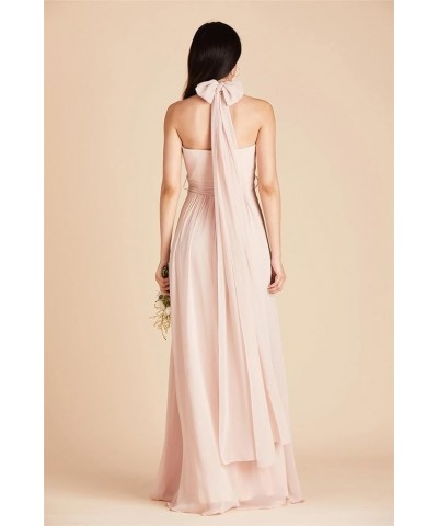 Infinity Chiffon Bridesmaid Dresses with Pockets Long Streamers Halter Strapless Pleated A Line Formal Gown Fuchsia $28.59 Dr...