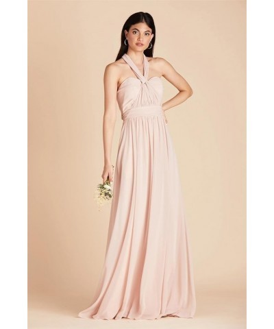 Infinity Chiffon Bridesmaid Dresses with Pockets Long Streamers Halter Strapless Pleated A Line Formal Gown Fuchsia $28.59 Dr...