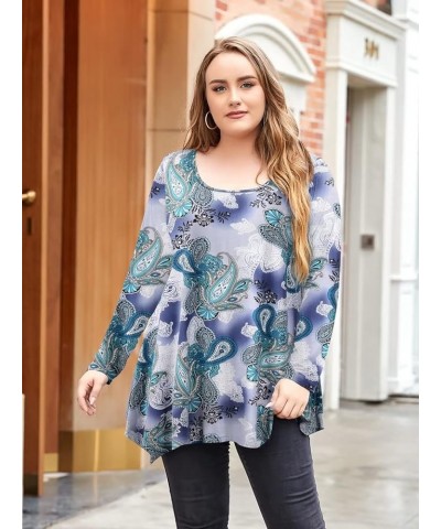 Womens Long Sleeve Flattering Comfy Tunic Loose Fit Flowy Top A-green03 $15.07 Tops