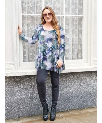 Womens Long Sleeve Flattering Comfy Tunic Loose Fit Flowy Top A-green03 $15.07 Tops