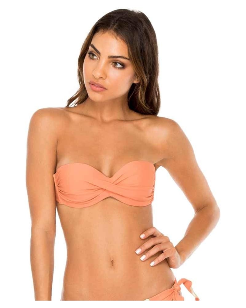 Cosita Buena Cutting Edge Underwire Push-Up Bandeau Azafran $45.57 Swimsuits