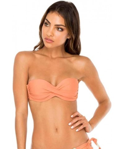 Cosita Buena Cutting Edge Underwire Push-Up Bandeau Azafran $45.57 Swimsuits