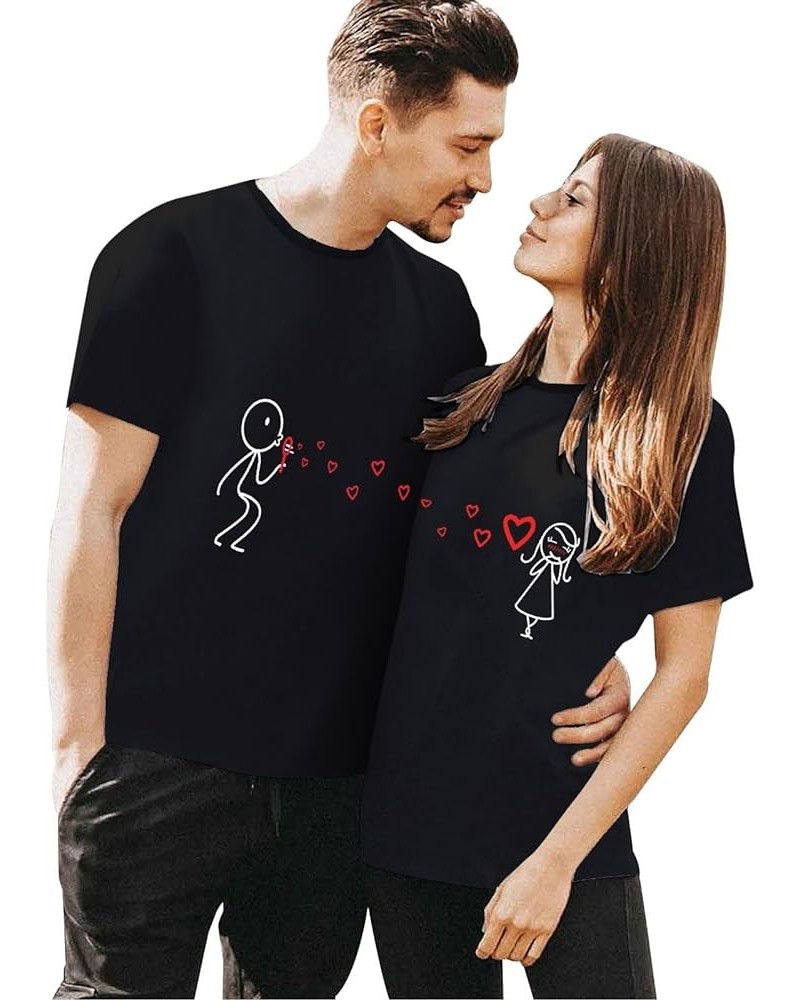 Matching Shirts for Couples Him and Her Casual Short Sleeve Love Printed Tees Tops Soft Comfy Matching Love Couples T Shirts ...