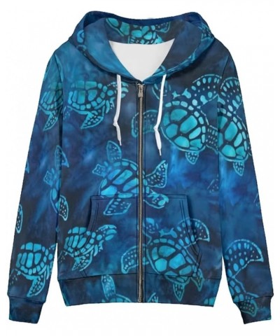 Island Tribal Zipper Women Hoodies with Pocket, Leopard Print,Music Notes Plus Size Hooded Sweatshirt Sport Coat Sea Turtles ...