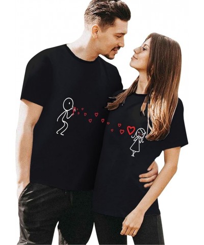 Matching Shirts for Couples Him and Her Casual Short Sleeve Love Printed Tees Tops Soft Comfy Matching Love Couples T Shirts ...