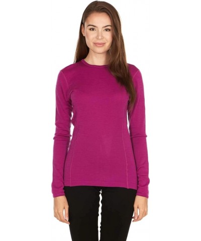 Minus33 Women's Ossipee Midweight Crew Top - 100% Merino Wool - Long Sleeve Thermal Base Layer - No Itch Renewable Fabric Rad...