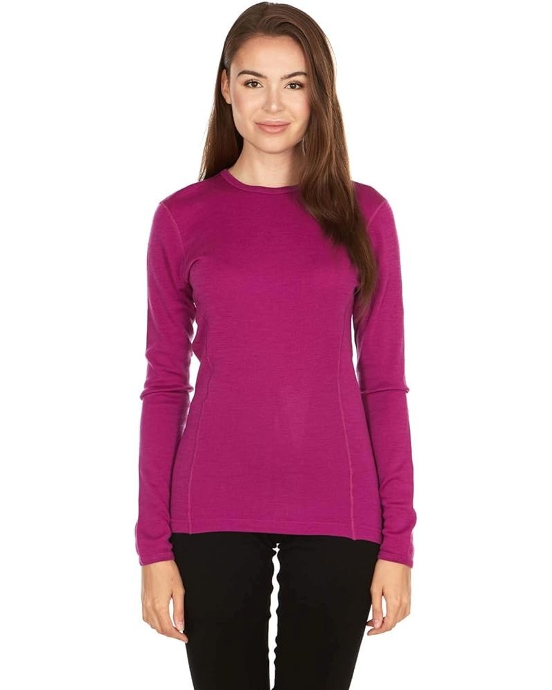 Minus33 Women's Ossipee Midweight Crew Top - 100% Merino Wool - Long Sleeve Thermal Base Layer - No Itch Renewable Fabric Rad...