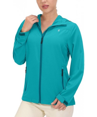 Women's Sun Protection Hoodie Jackets Long Sleeve UPF50+ Shirts Hiking Travel Camp Air Holes Full Zip Blue Small $23.92 Jackets