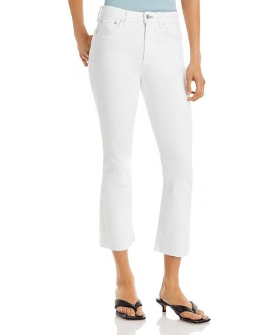 Womens Denim Raw Hem Flare Jeans White $13.76 Jeans