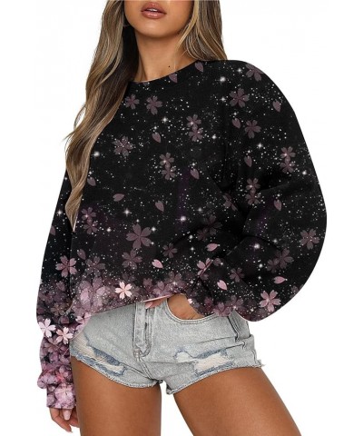 Oversized Crewneck Sweatshirts Women Soft Fleece Long Sleeve Casual Pullover Top Comfy Cute Hoodies for Teen Girls C4-pink $1...