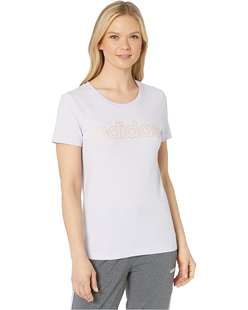 Women's Essentials Brand Tee Purple Tint/Copper Metallic $10.87 Activewear