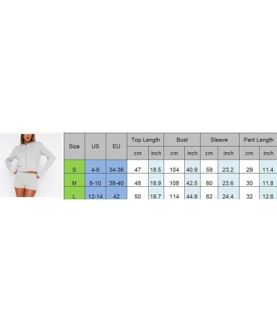 Y2k Women 2 Piece Knitted Outfits Knitted Sweater Top Zipper Jacket Sweatshirt High Waist Pants Set Streetwear Ribbed Grey a ...